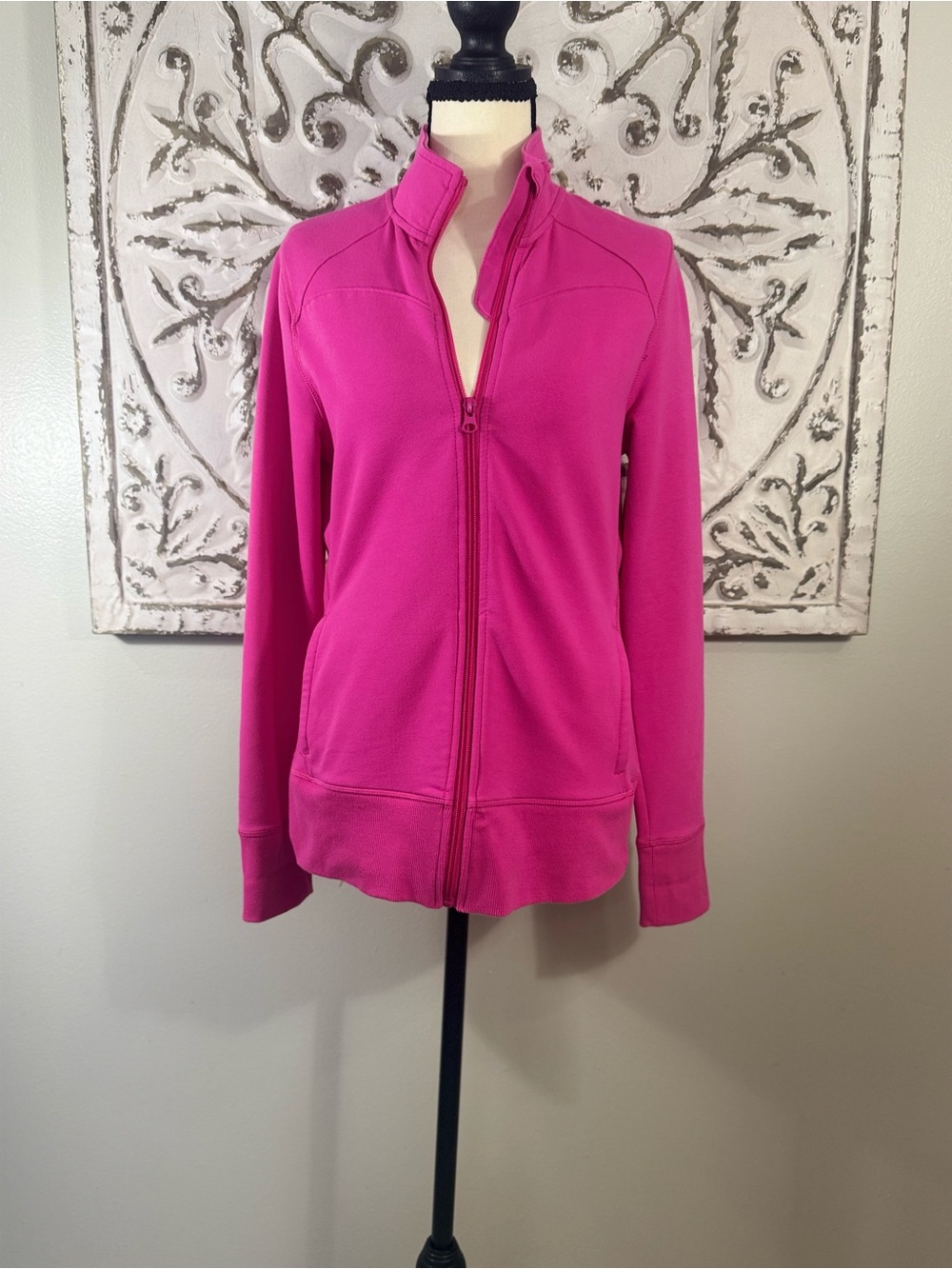 Athletic Works Hot Pink Full-Zip Bomber Jacket - Picture 3 of 4